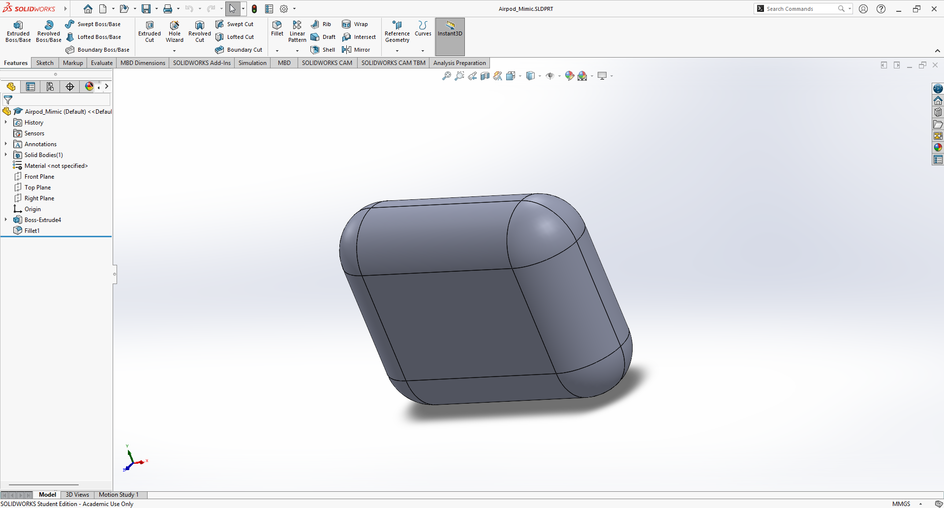 The final product of the AirPods case protion of the video